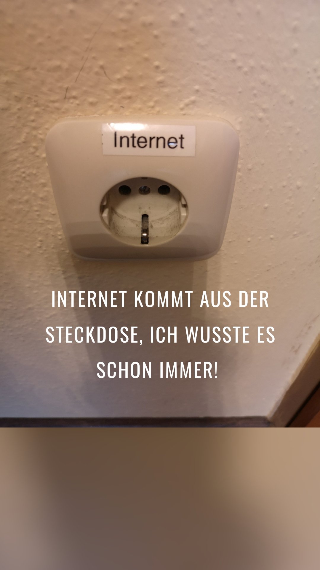Internet kommt aus der Steckdose, ich wusste es schon immer!